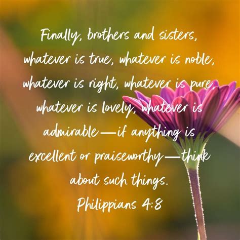 philippians 4 8 tpt|Philippians 4:8 Context: Finally, brothers, whatever things are true .